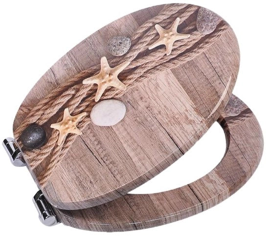Toilet zitting con chiusura morbida, molte belle toilet zitting per scegliere, alta qualità e stabilità di legno