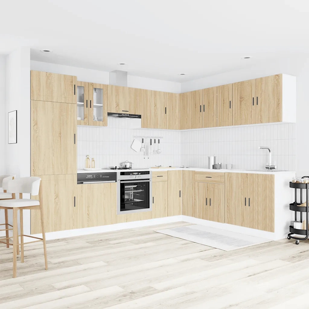 Set Mobili da Cucina 14 pz Porto Rovere Sonoma in Truciolato