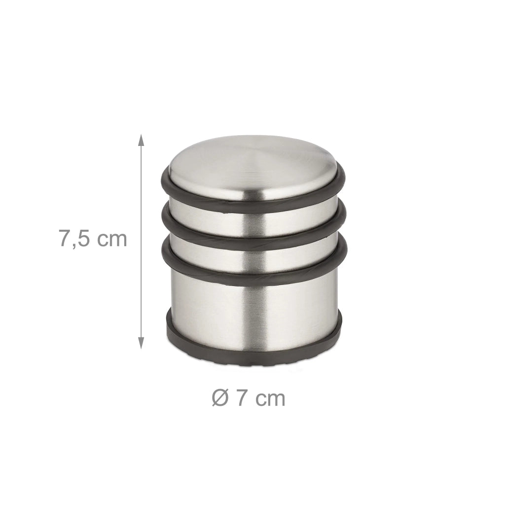 Set di 3 fermaporte pratici design intramontabile cucina bagno 6 x 6 x 6 cm in gomma nera 13_0012803