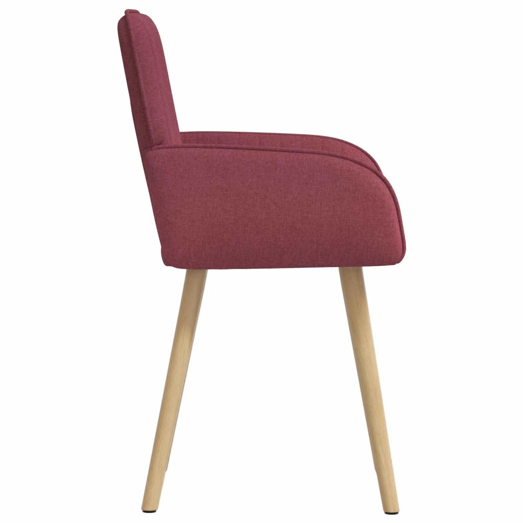 Sedie da pranzo 4 pcs Tessuto Rosso Vino 56,5 x 50 x 87,5 cm 3428196