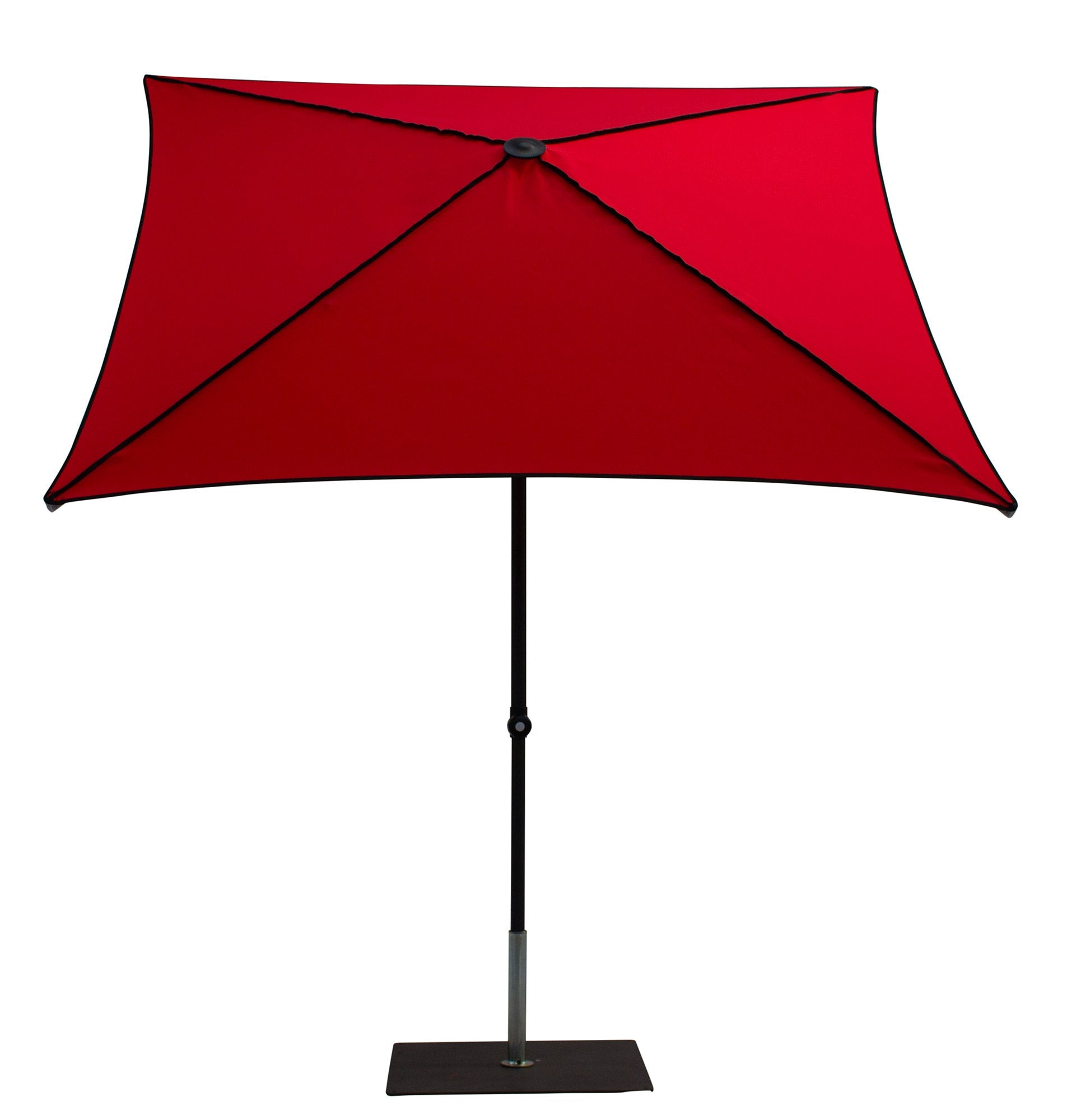 Ombrellone da Giardino 2x2 m Palo Ø38 mm in Alluminio Tessuto Dralon Acrilico Border Rosso