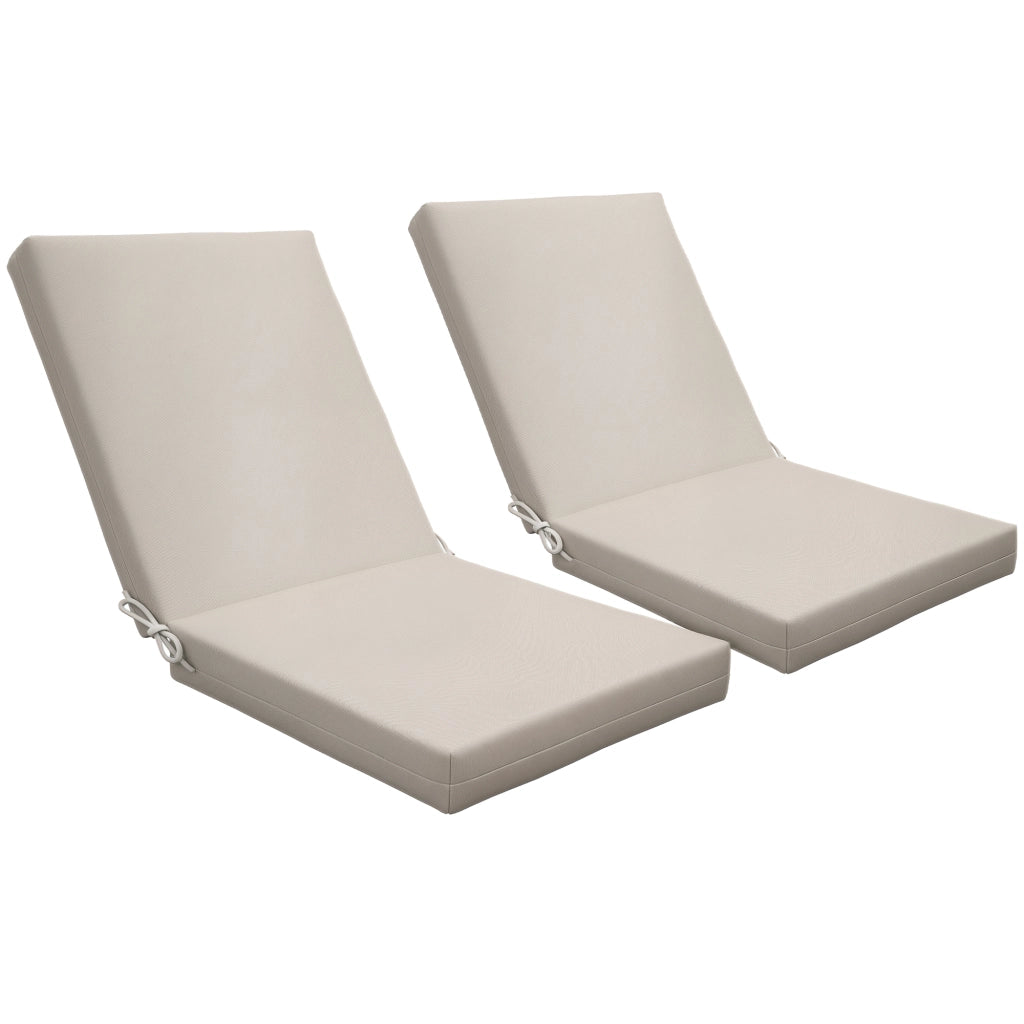 Cuscini per Sedia Esterno con Cinturini ¨C Minimal ¨C Beige 112x51 cm