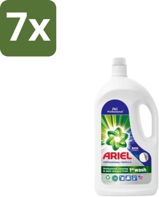 Detersivo liquido professionale regolare - 90 lavaggi - 4,05 L - confezione in bulk - 7 pezzi