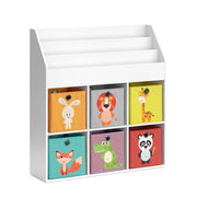 Vicco Libreria bambini Bianco 107.2 x 114.2 cm con 6 scatole pieghevoli opt.1
