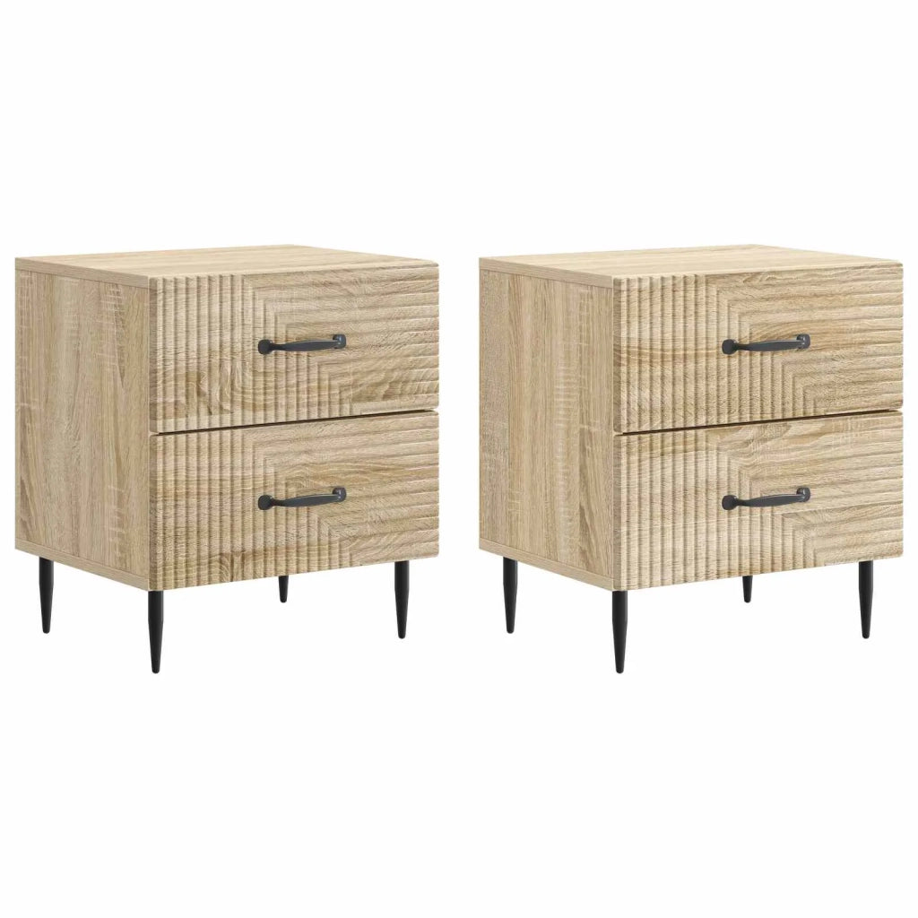 Armadio da Notte 2 pcs Rovere Sonoma 43 x 34,5 x 47,5 cm 894760