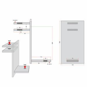 Gancio di traino combinato per perno e testa a sfera per rimorchi e trattori