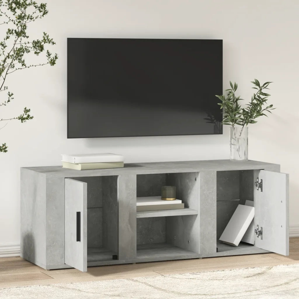 Mobile per TV-Credenza TV-Console TV Grigio Cemento 100x31,5x35 cm Legno Multistrato