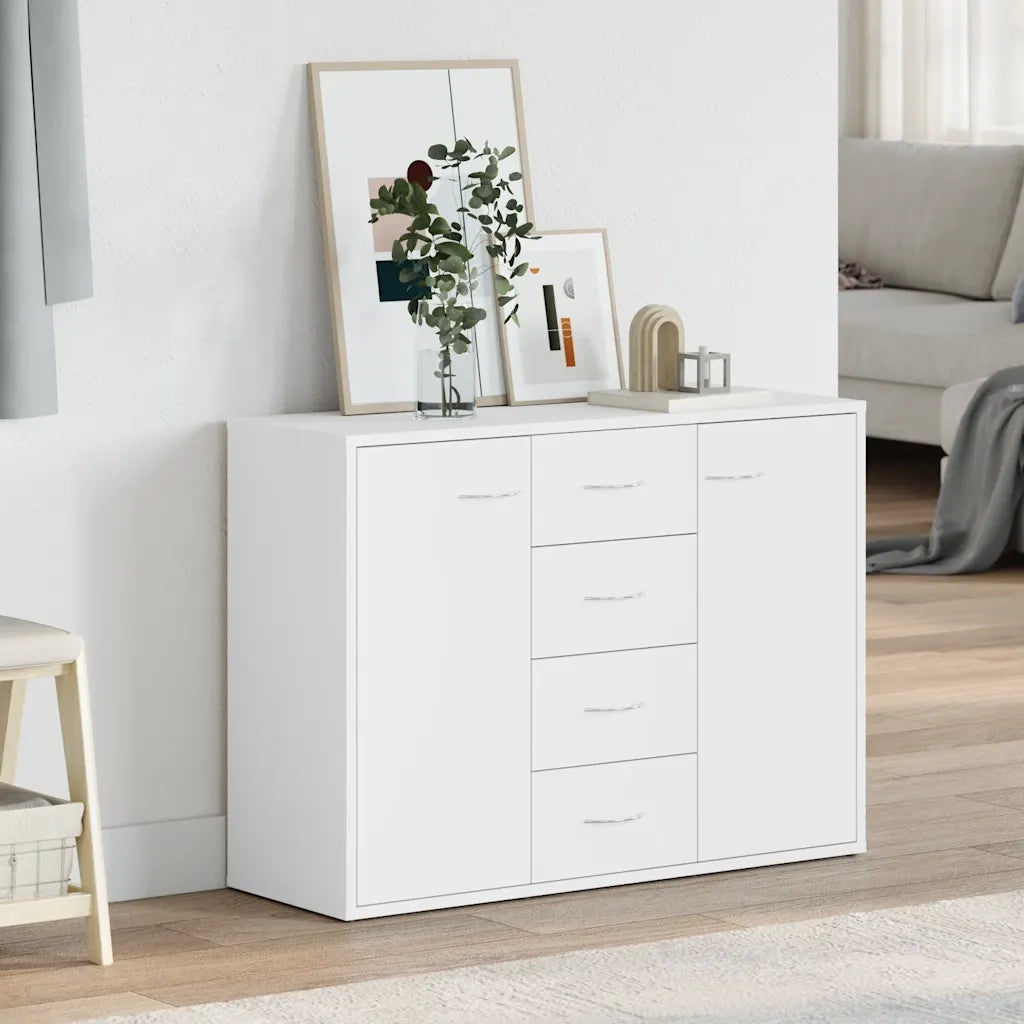 Credenza | Madia | Buffet da pranzo | Armadio da pranzo Bianca 88x30x65 cm in Legno Multistrato