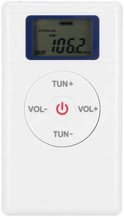 Radio FM Portatile - Alta Sensibilità - Schermo LCD - Altoparlante con Cuffia - Cinturino Portatile - Azionato da 2 Batterie AAA - Radio Portatile