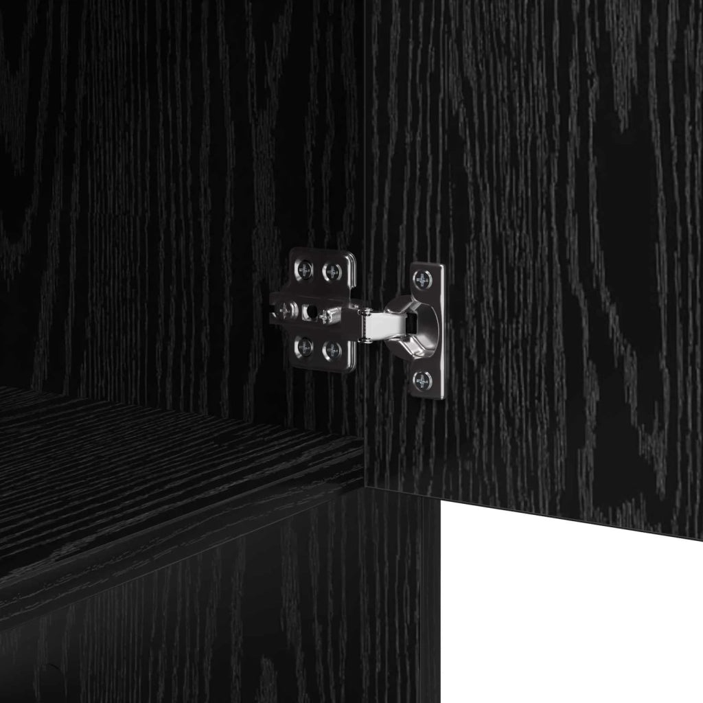 Credenza Rovere Nero 97 x 29 x 75 cm Legno multistrato 875224
