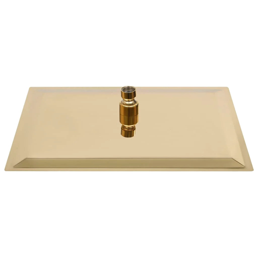 Soffione doccia a pioggia in acciaio inox 40 x 40 cm quadrato finitura oro 02_0002093
