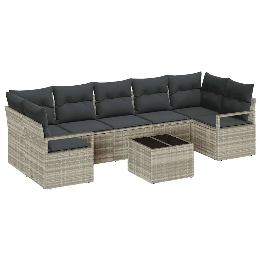 Set di divani 8 pcs Grigio chiaro e grigio scuro polyrattan 3346302