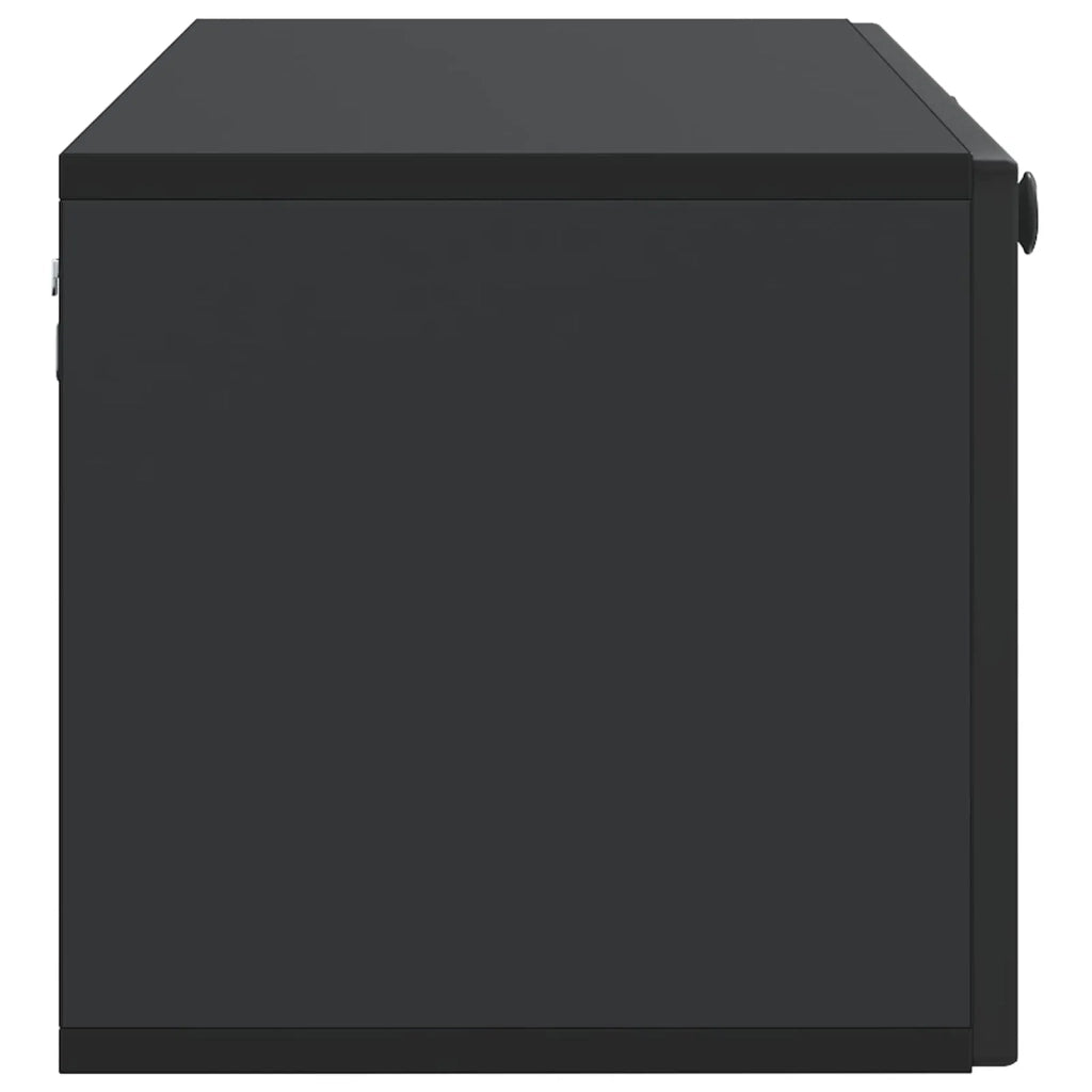 Mobile Porta TV da Muro Montaggio a parete Nero 98 x 31 x 30 cm 898046
