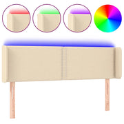 Testiera | Testata a LED Crema 147x16x78/88 cm in Tessuto