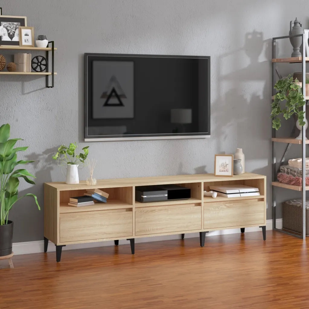 Mobile Porta TV Rovere Sonoma 150x30x44,5 cm Legno Multistrato 831920