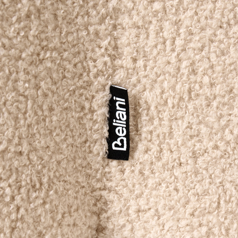 Pouf Beige Boucle a forma di trifoglio Accessorio Soggiorno Camera da letto Accogliente