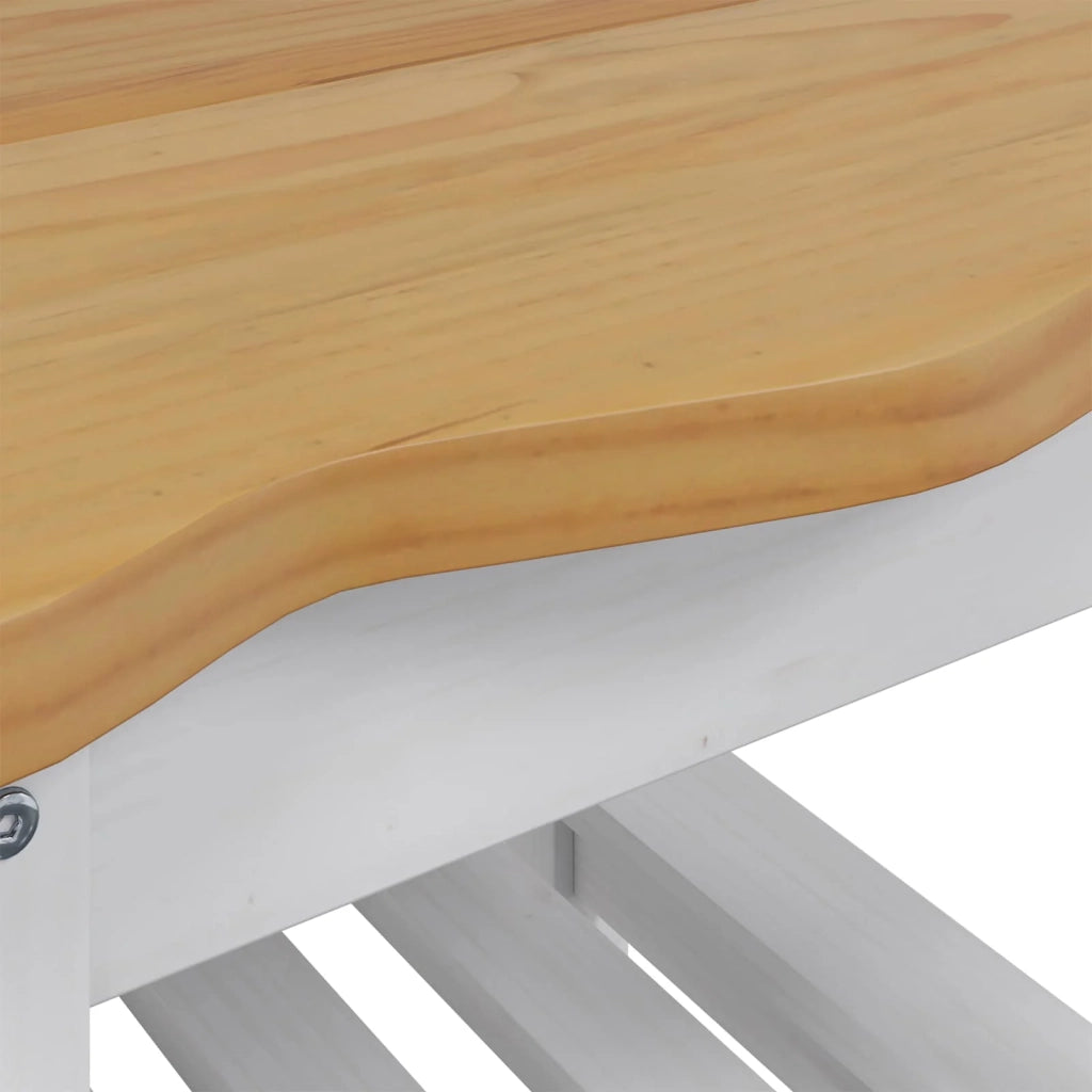 VidaXL Tavolo laterale con lo scaffale EKAI Bianco 50 x 50 x 45,5 cm 42037022