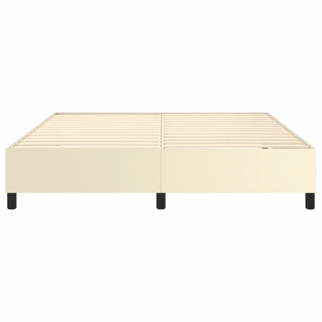 Struttura Letto a Rete a Molle-Giroletto Crema 180x200 cm in Similpelle 783786