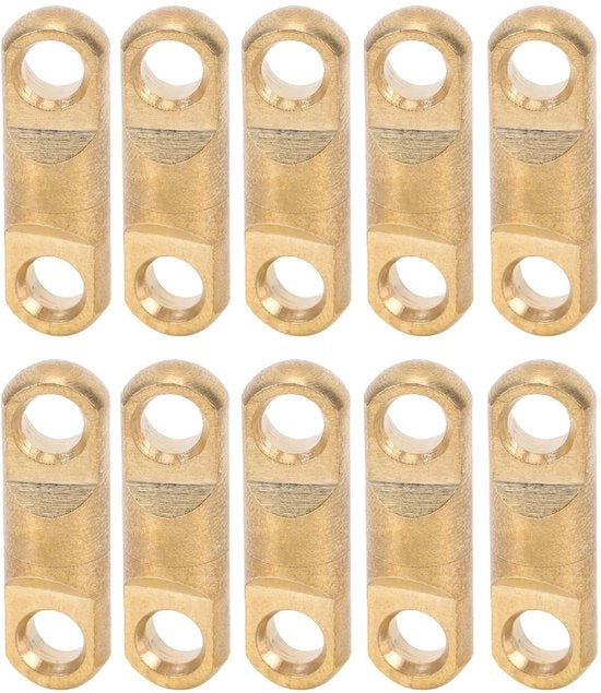 Connettori a goccia in ottone - 10 pezzi - occhio rotante - hardware metallico - 9mm ID - decorativi