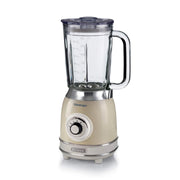 Frullatore Vintage - 1,5L Tazza in Vetro - 4 Lame Acciaio Inox - 1000W - Beige