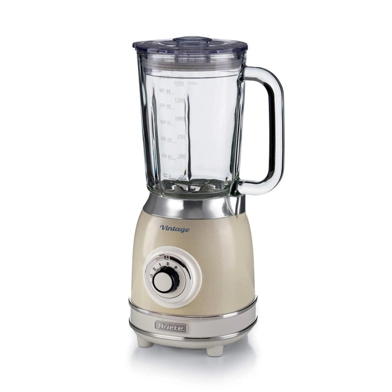 Frullatore Vintage - 1,5L Tazza in Vetro - 4 Lame Acciaio Inox - 1000W - Beige
