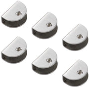 Plankbeugels 6 Stuks - Verstelbare Glasklemmen - Montaggio a Parete - Acciaio Inossidabile - Adatto per Vetro di 8-12 mm - Duraturo e Solido - Glasklem