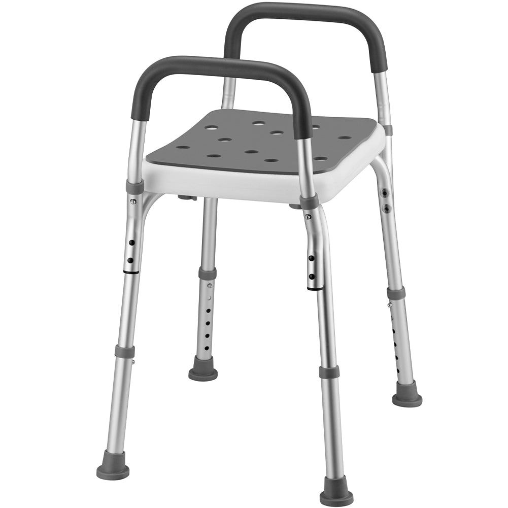 Sgabello da Doccia 6 Altezze Regolabili Sedia Bagno Antiscivolo Capacità 150 kg