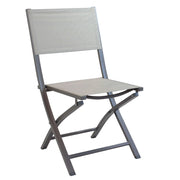 SEDIA GEORGIA PIEGHEVOLE CON STRUTTURA IN ALLUMINIO COLORE TAUPE