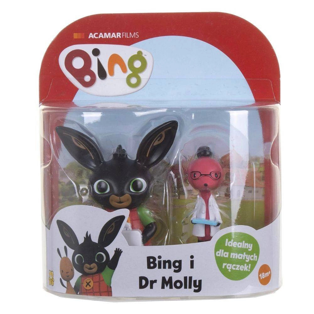 Trade Shop - Set 2 Personaggi Bing E Dottor Molly Tenero Coniglietto Nero Giochi Bambini 18+ -