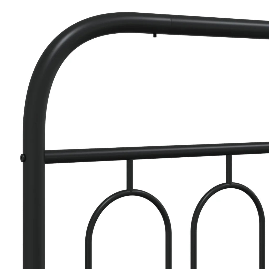 Giroletto con Testiera in Metallo Nero 75x190 cm 377107