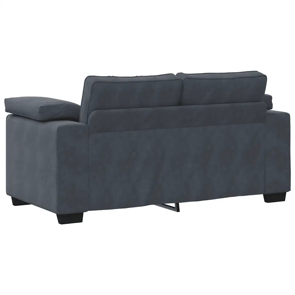 Divano Divanetto Grigio Scuro 160x77x82 cm in Velluto 4105258