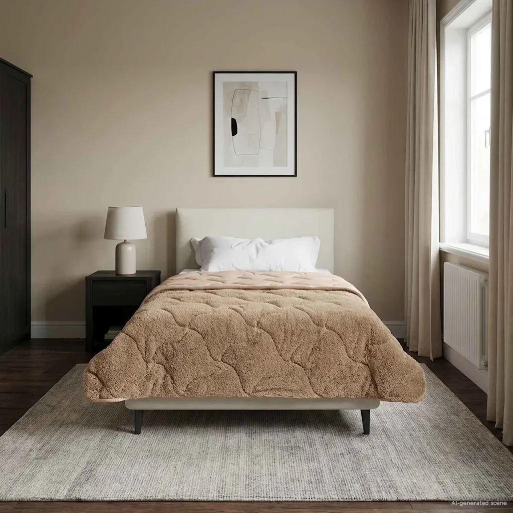 Duvet Invernale Talpa 155 x 200 cm Microfibra e Fleece Teddy