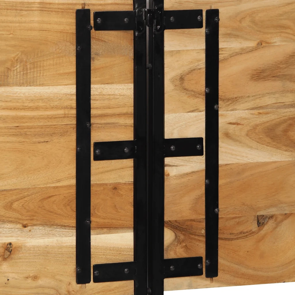 Testiera | Testata 180 cm in Legno Massello di Acacia e Ferro