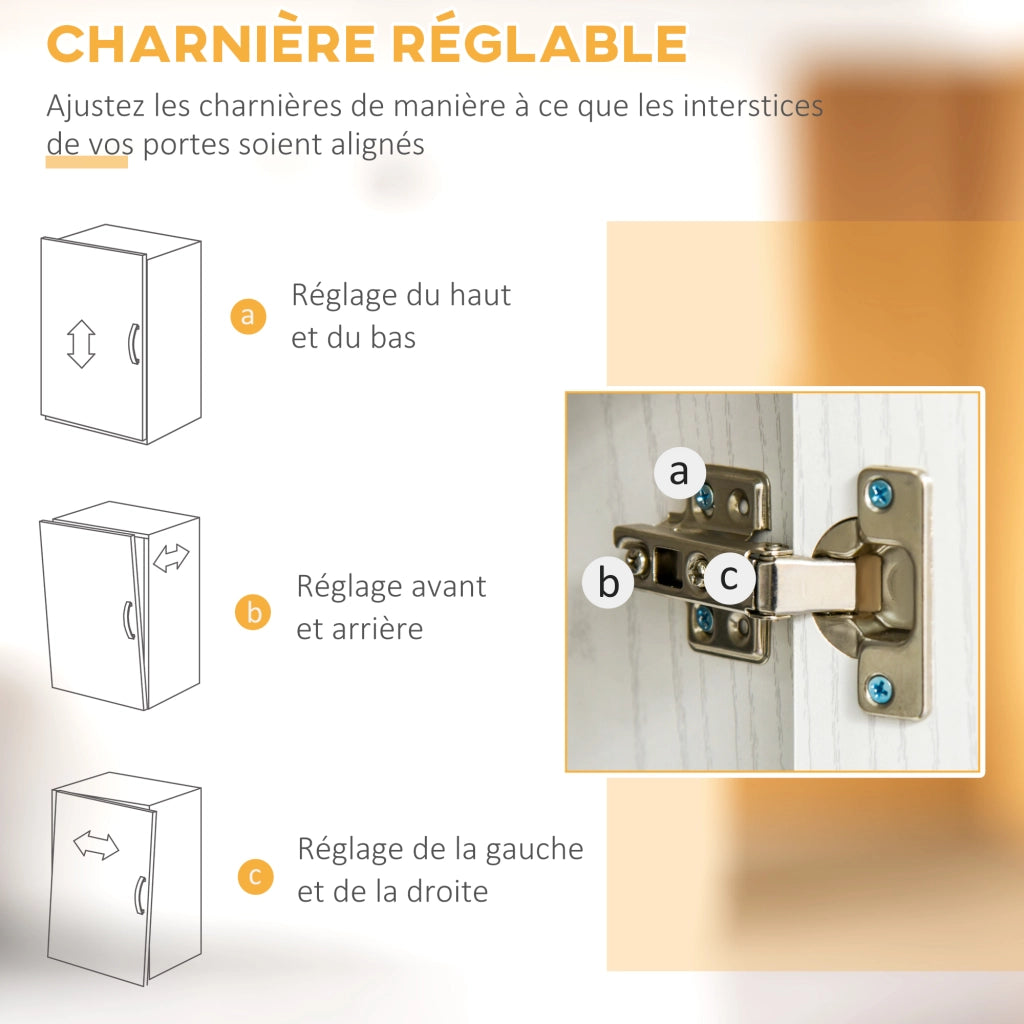 Armadio da cucina con ante e cassetto ¨C zephmum ¨C bianco 71x41x178 cm