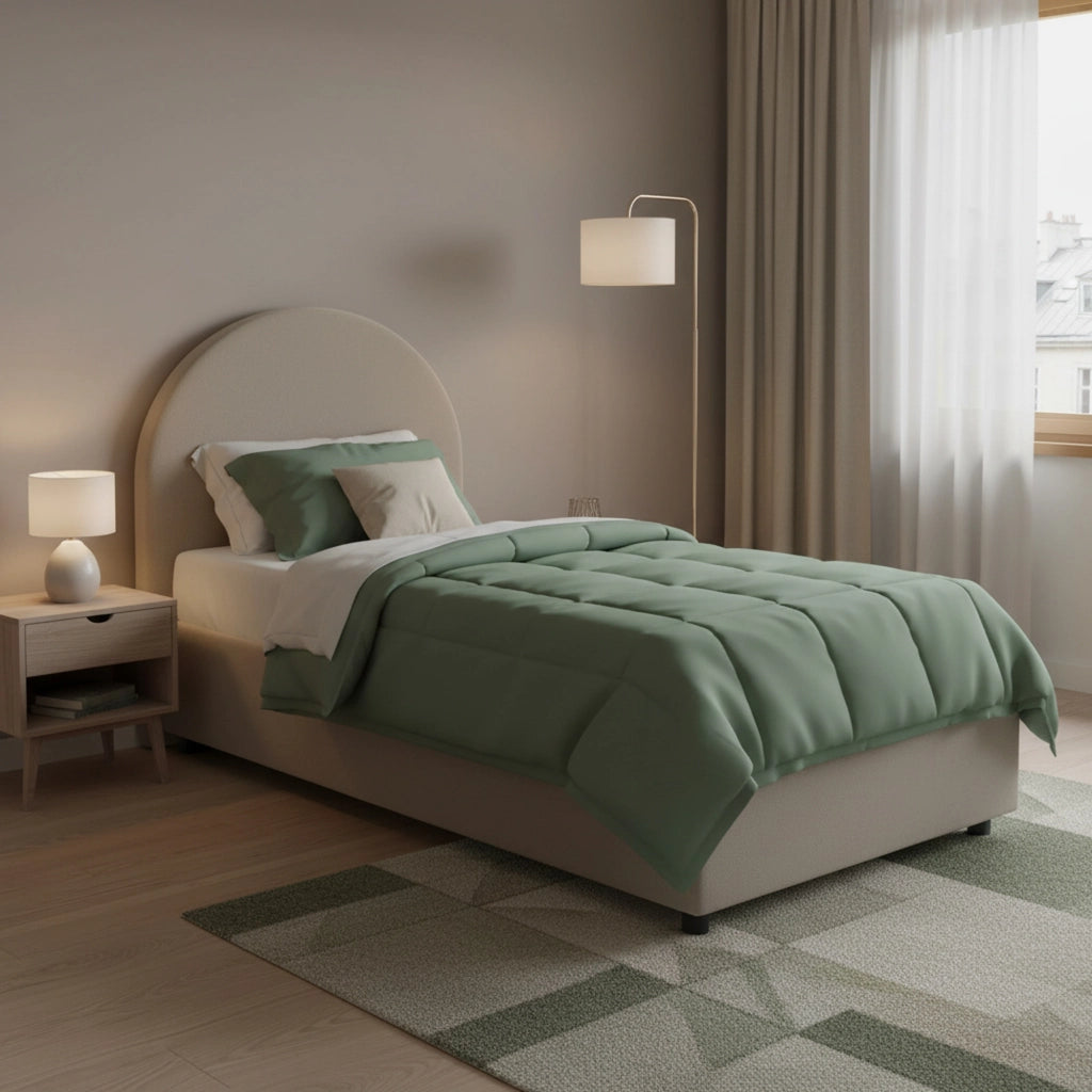 Aglie, Letto Singolo Contenitore Made in Italy, Grigio Tortora