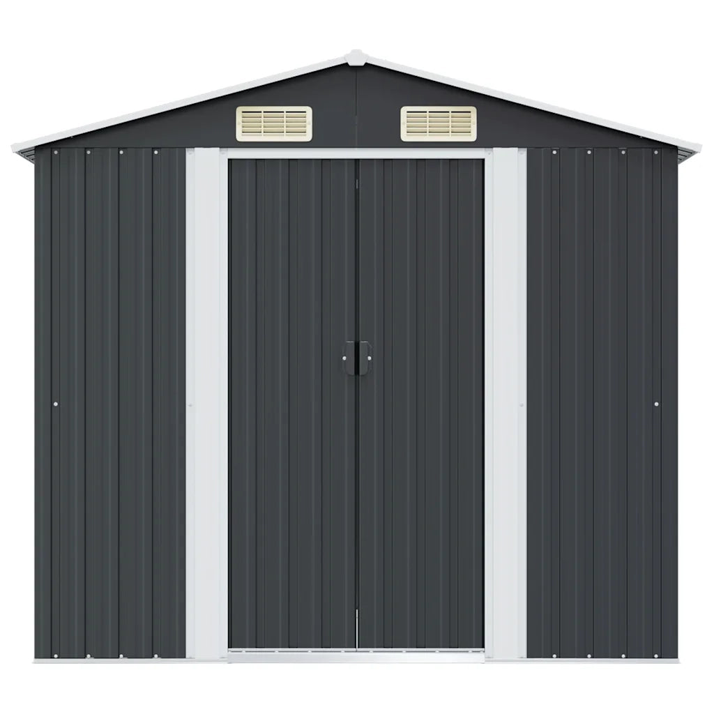 Capanno Attrezzi da Giardino Antracite Acciaio 204x132x186 cm cod mxl 65903