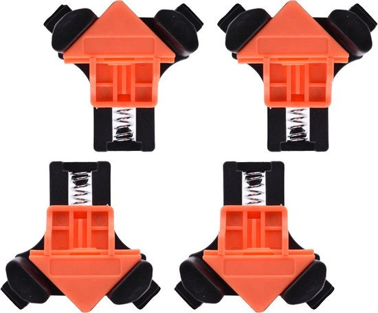 Set di clip per lavorazione del legno a angolo - Clip per lavorazione del legno a angolo - Clip per legno a 90 gradi - Clip a angolo - Clip per legno - Clip per lavorazione del legno - Clip a 90 gradi - 4 pezzi - 5-22mm