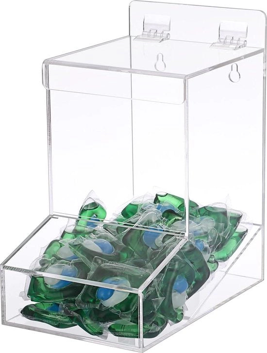 Contenitore per capsule di detersivo - stante/attaccabile al muro - contenitore per capsule di detersivo - dispenser multifunzionale - contenitore per tablet di detersivo/aereazione - contenitore per capsule di caffè/fragranza intensificante