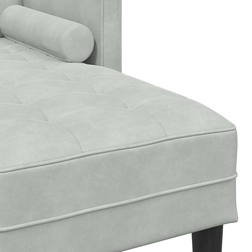 Set di divani con cuscino 2 pcs Grigio chiaro Poliestere 3329264
