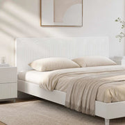 Testiera da Muro ALKMAAR Bianco Lucido Legno ingegnerizzato 896279