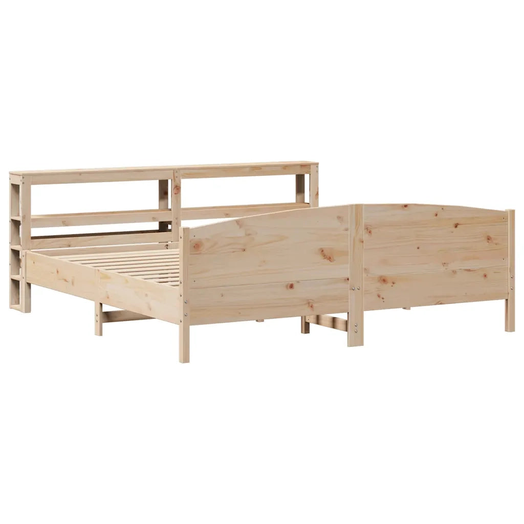 Letto senza Materasso 180x200 cm in Legno Massello di Pino