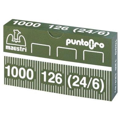 PUNTO ORO 126 (24/6) X CUCITRICE RO-MA - CF=PZ 10000(10X1000) MM 11,95X6,0 X PRIMULA 12- 1 confezioni