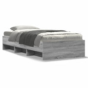 Letto singolo | Letto per adulti | Giroletto Grigio Sonoma 90x190 cm in Legno Multistrato