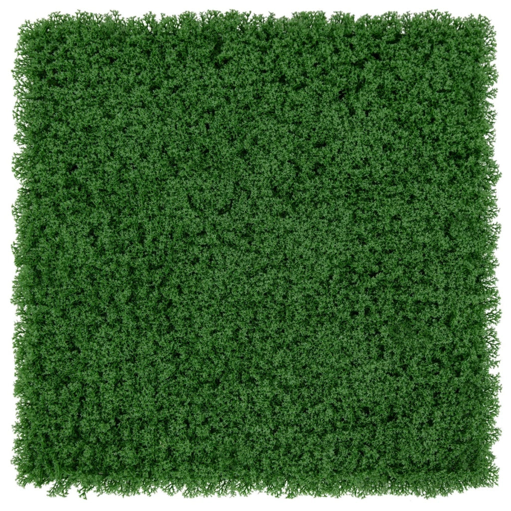 Set di 12 pannelli da parete in erba sintetica 50,5 x 50,5 cm design naturale per la decorazione di esterni PE verde scuro 20_0021017