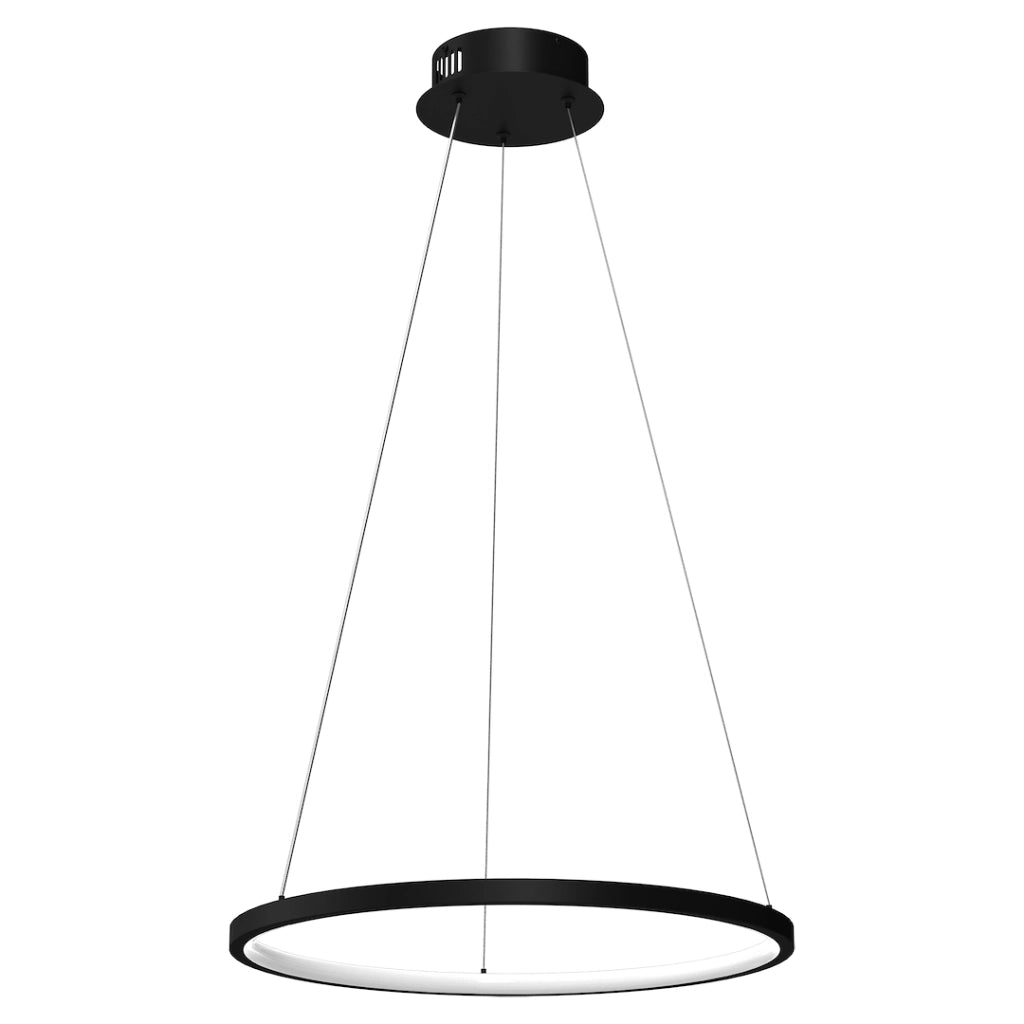 Lampada a sospensione nera ad anello Ø50 LED 27W HOOP