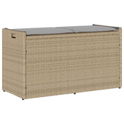 Cassapanca da Esterno con Cuscino Beige 100 cm in Polyrattan