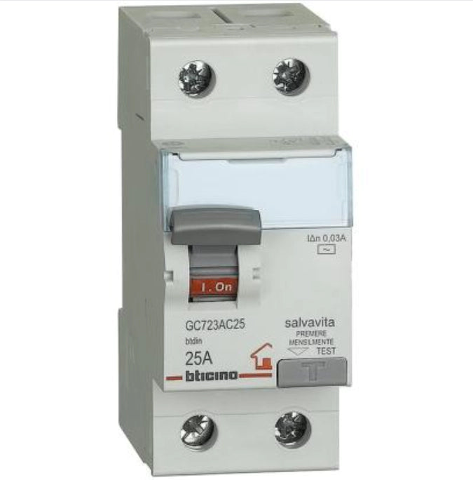 Bticino interruttore differenziale salvavita 2 poli tipo ac btdin gc723ac *** ampere 40 ampere, confezione 1
