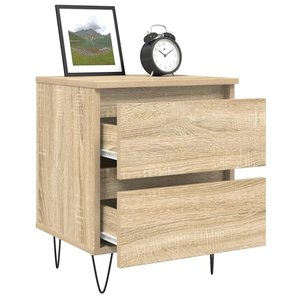 Comodino Rovere Sonoma 40x35x50 cm in Legno Multistrato 826882