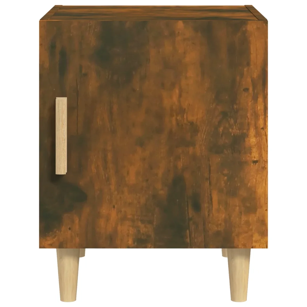 Comodini 2 pz Rovere Fumo in Legno Multistrato 817310
