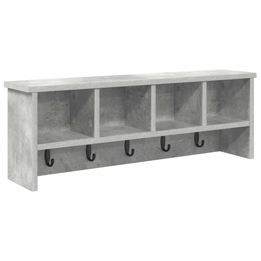Appendiabiti a muro Grigio cemento 75 x 16 x 26 cm CFW2071886